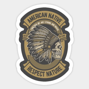 American Native Respect Nature Sticker